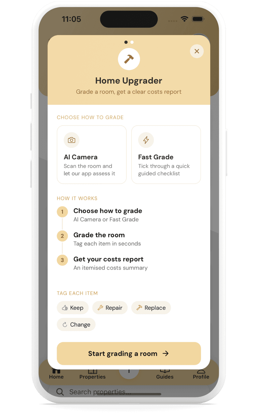 Grading a single room in HouseGrader