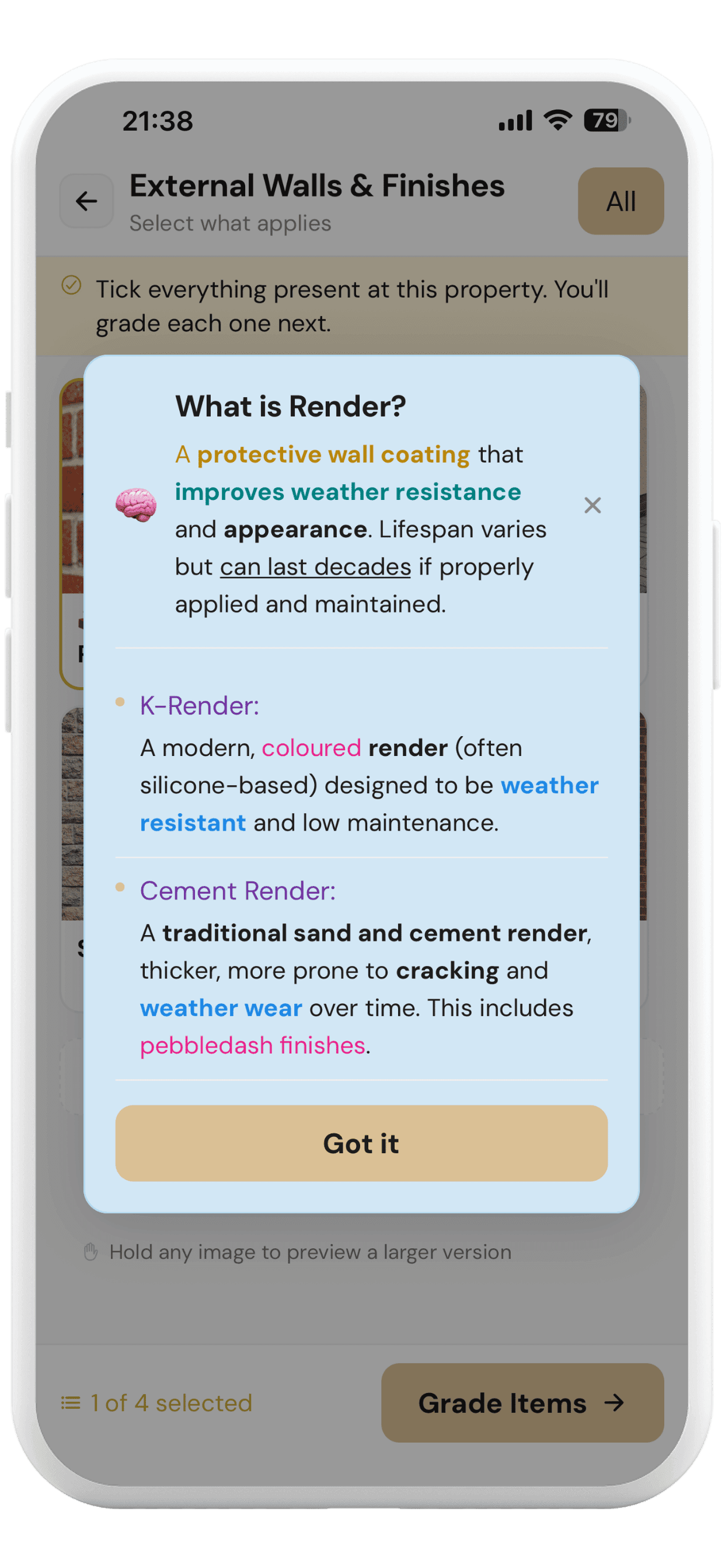 HouseGrader app screenshot