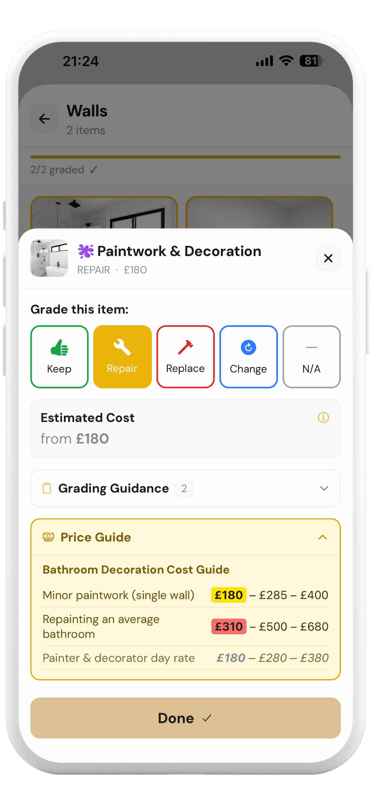 HouseGrader app screenshot